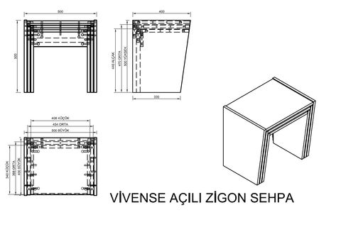 LAVO AÇILI ZİGON SEHPA, MALTA MEŞE
