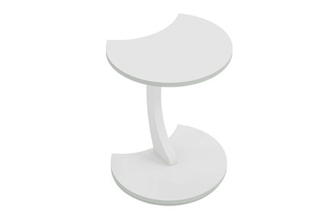 JEDI TEKERLEKLİ C SEHPA KOLTUK SEHPASI, BEYAZ