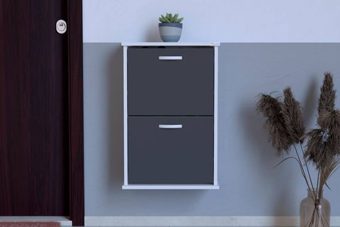 UMAY ASMA 52 CM 2 DÜŞER KAPAKLI AYAKKABILIK, ANTRASİT