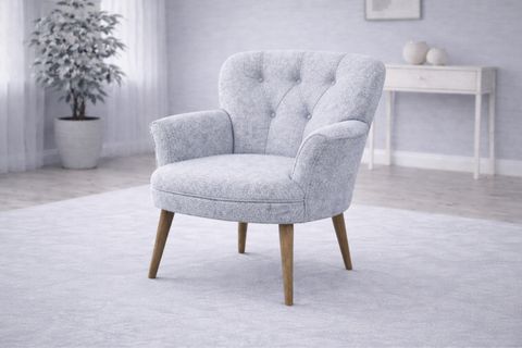 PUFY KOLLU TEKLİ BERJER, AÇIK GRİ, CEVİZ AYAK