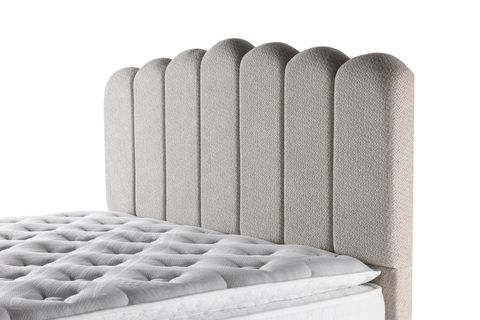 PİRAMİT BAZA BAŞLIK VE YATAK SETİ, KREM, 150X200