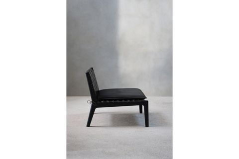 NAPOLYON RUG DERİ BERJER, SİYAH