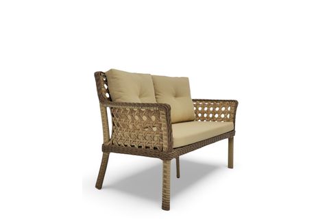 MOVA RATTAN İKİLİ BAHÇE MOBİLYASI, AÇIK KAHVE