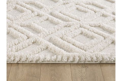 ELİT KOLEKSİYONU SAÇAKLI MAKİNE HALISI, BUKLELİ, KREM, 140X200