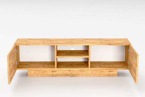 DORA ÇİFT KAPAKLI TELEVİZYON SEHPASI, ÇAM, 140 CM