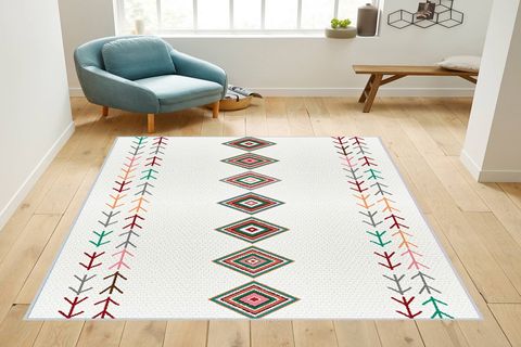 ROVİGO HOME DİJİTAL BASKI YIKANABİLİR KAYMAZ TABAN SALON HALISI  RVG1732 80X300