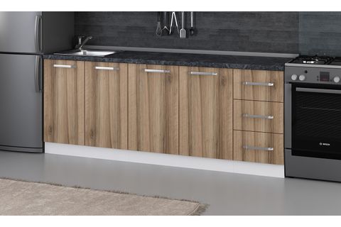 MİNAR 210 CM MUTFAK DOLABI BEYAZ DORE 210-D2-ALT MODÜL