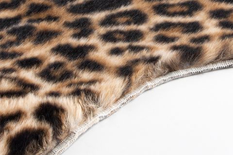 LEOPAR POST KESİM MAKİNE HALISI, KAHVERENGİ, 120X180