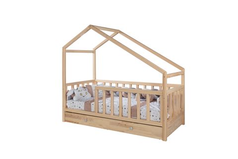 LİNA MONTESSORİ YAVRULU KARYOLA, 90X190, LADİN