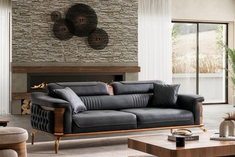 DUBAİ ÜÇLÜ KOLTUK, ANTRASİT