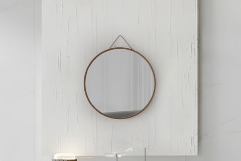 MİRORA YUVARLAK DEKORATİF DUVAR AYNASI, MEŞE, 60 CM
