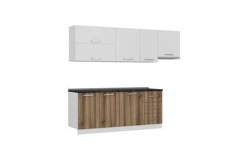 MİNAR CEMRE 255 CM MUTFAK DOLABI BEYAZ DORE 255-D7