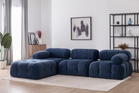 NEW BUBBLE MODULAR CORNER SOFA, NAVY, UK