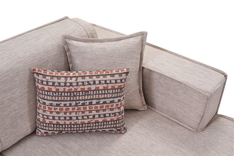 YENİ LOFT KETEN ÜÇLÜ KOLTUK, KREM
