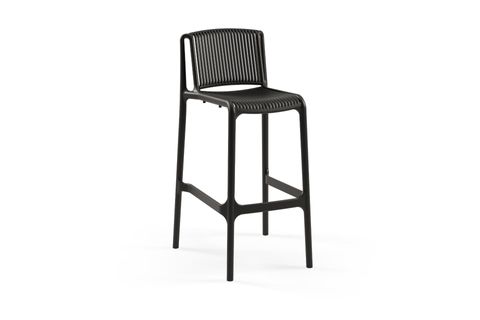 NES BAR SANDALYESİ, SİYAH, 75 CM DÖRTLÜ SET