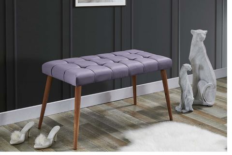 KAPİNO BENCH, GRİ, AHŞAP AYAK