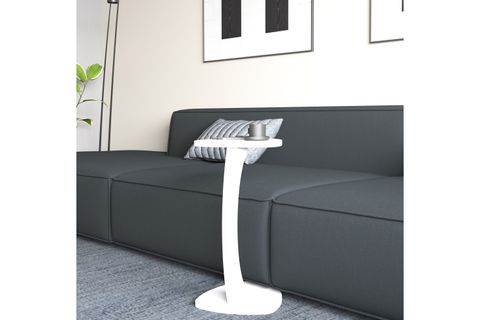 SELF TEKERLEKLİ YAN SEHPA, BEYAZ