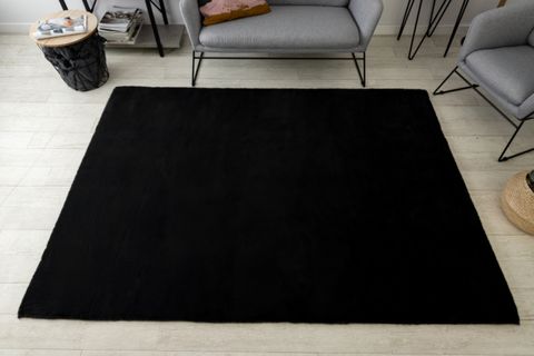 TAPPETO REX TAVŞANI DEKORATİF POST HALI, SİYAH, 180X270