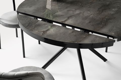 BADE BETA MUTFAK MASASI TAKIMI, 4 SANDALYELİ, GRİ, 73X120 CM