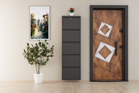 VEGA KİLİTLİ METAL AYAKKABILIK, ANTRASİT, 5 KAPAKLI