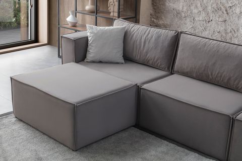 MİLLER SIRT MİNDERLİ KÖŞE KOLTUK, KADİFE, VİZON