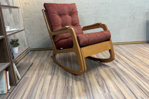 KONTES SALLANAN SANDALYE, KİREMİT, AÇIK CEVİZ AYAK