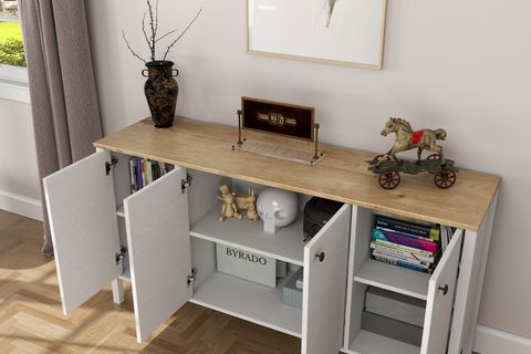 LUMERA İSKANDİNAV KONSOL, 4 KAPAKLI 6 BÖLMELİ