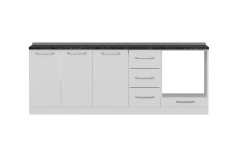 MİNAR 225 CM MUTFAK DOLABI BEYAZ 225-B3-ALT MODÜL