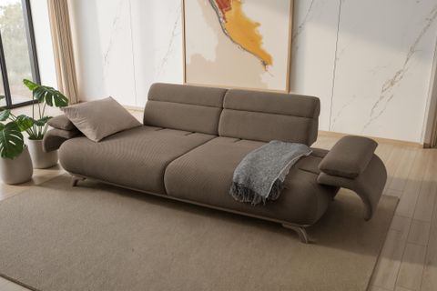 ALASKA SIRT MEKANIZMALI KASALI ÜÇLÜ KOLTUK, KAHVERENGİ