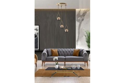 LUMEXX DAMLA ÜÇLÜ TEPSİLİ BAL CAMLI ESKİTME SARKIT