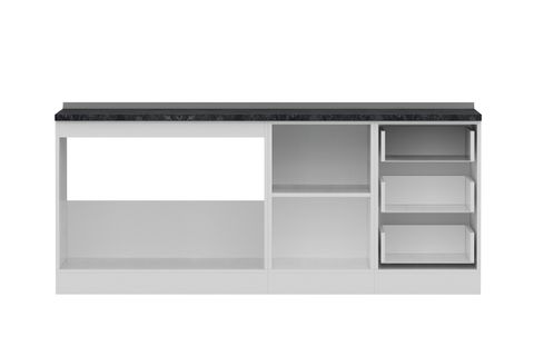 MİNAR 200 CM MUTFAK DOLABI BEYAZ 200-B2-ALT MODÜL