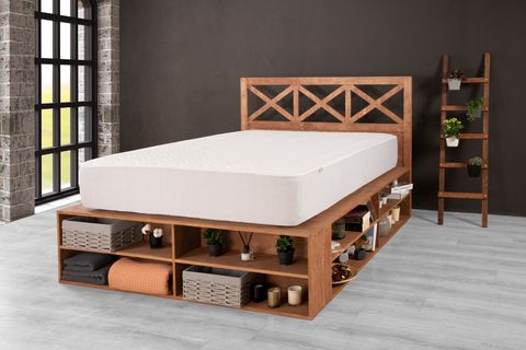 DECOVILLA KAPİTONE FITTED SIVI GEÇİRMEZ YATAK KORUYUCU ALEZ, BEYAZ, 120X200