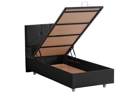 WİCK BAZA BAŞLIK VE LETTO YATAK SETİ, ANTRASİT, 90X190