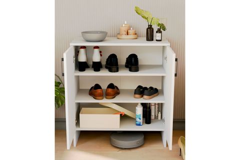 RETRO MDF MEMBRAN KAPAKLI ÇOK AMAÇLI DOLAP, BEYAZ