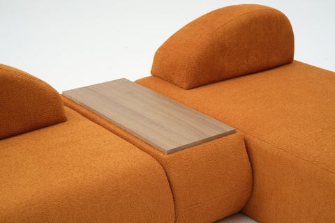 LİVA KÖŞE KOLTUK, XL SEHPALI, TURUNCU