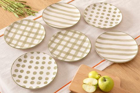 VERDE PLAİD PASTA TABAĞI, 21 CM