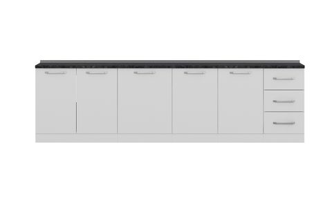 MİNAR 295 CM MUTFAK DOLABI BEYAZ 295-B1-ALT MODÜL