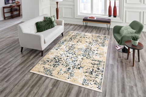 ETHNIC DOKUMA MAKINE HALISI, DİKDÖRTGEN, KREM, 125X185, 1920KR