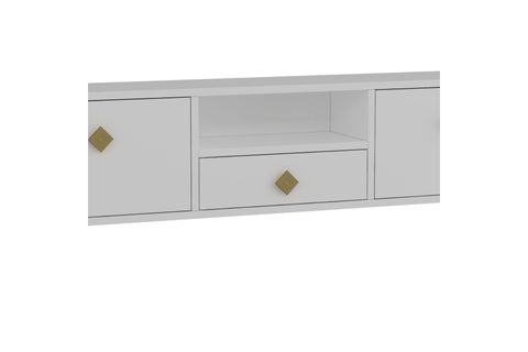 DROPDD TV SEHPASI, BEYAZ ALTIN KULP, DUVARA MONTAJ, 1305DROPDD 1