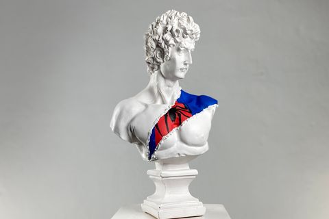 DAVID SPIDER MAN POP ART DEKORATİF ROMA YUNAN HEYKELLERİ