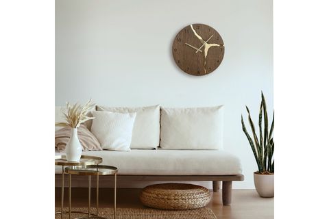 AHŞAP DUVAR SAATİ, KAHVERENGİ