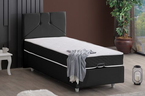 WİCK BAZA BAŞLIK VE YATAK SETİ, ANTRASİT 140X190