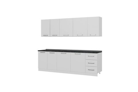 MİNAR LİNA 255 CM MUTFAK DOLABI BEYAZ 255-B1