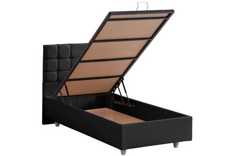 ALMADA BAZA BAŞLIK VE LETTO YATAK SETİ, ANTRASİT, 100X200