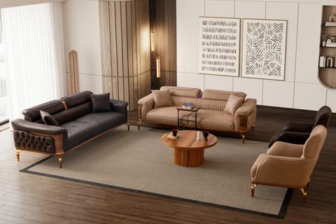 DUBAİ ÜÇLÜ KOLTUK, ANTRASİT