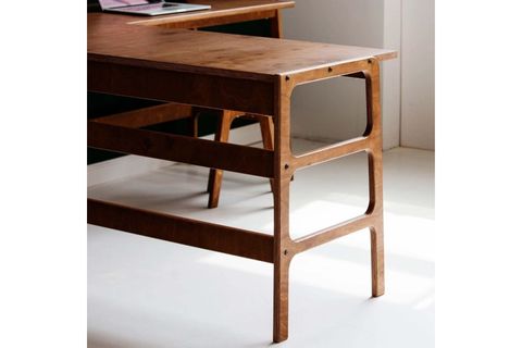 WOODESK ZEYTİN AHŞAP ÇALIŞMA MASASI, CEVİZ RENK
