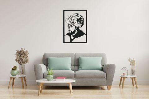 FATİH SULTAN MEHMET LAZER KESİM TABLO, 39X55
