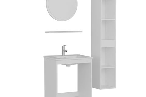 SANYA BANYO DOLABI 65CM AY2K+1YA1R+ETJ+BOY BEYAZ ANTRASİT