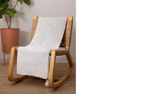 THE MİA THROW KOLTUK ŞALI PÜSKÜLLÜ KREM 170X130