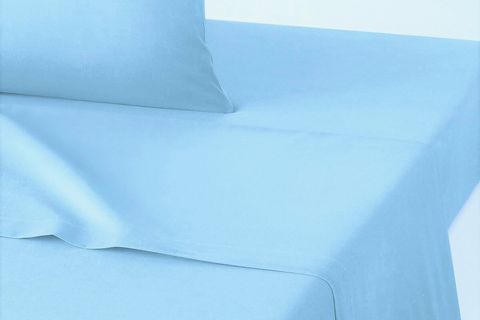 MAKİ HOME ÇİFT KİŞİLİK LASTİKSİZ DÜZ ÇARŞAF, AÇIK MAVİ, 240X260